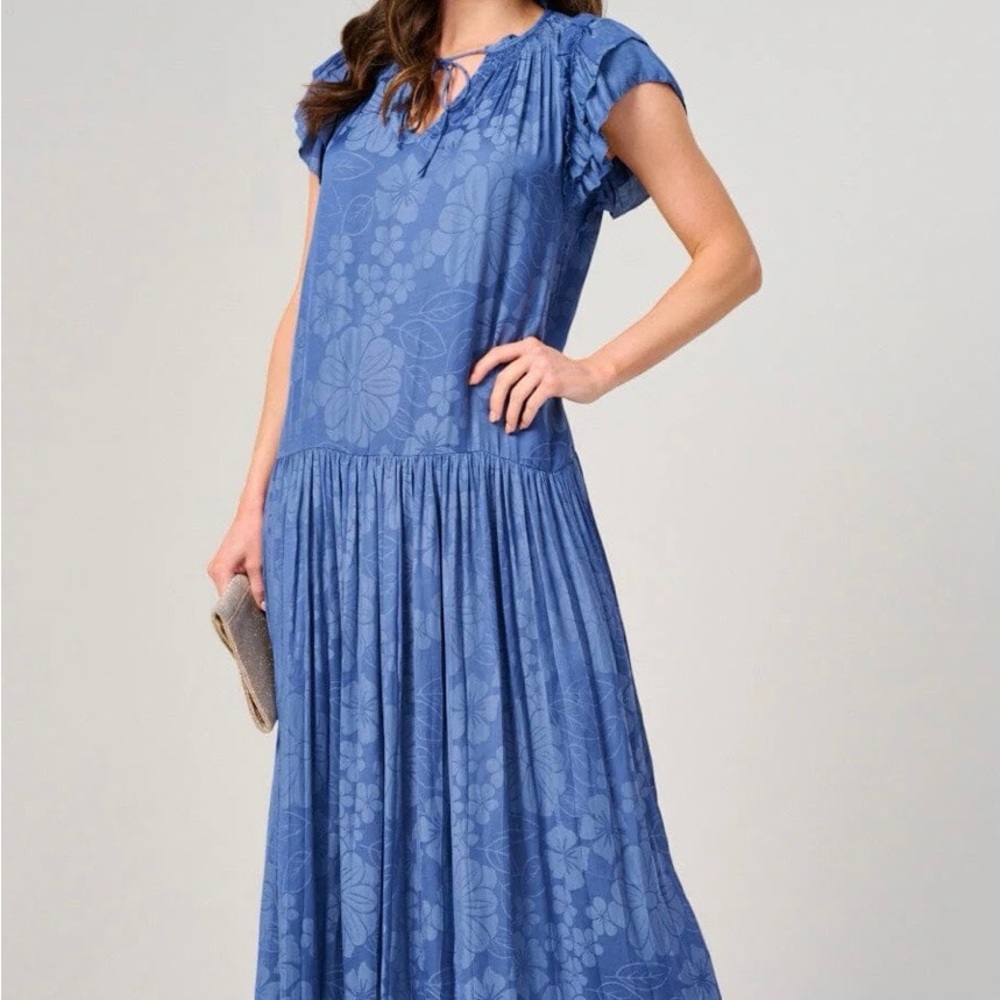 Current Air Blue Floral Maxi Dress